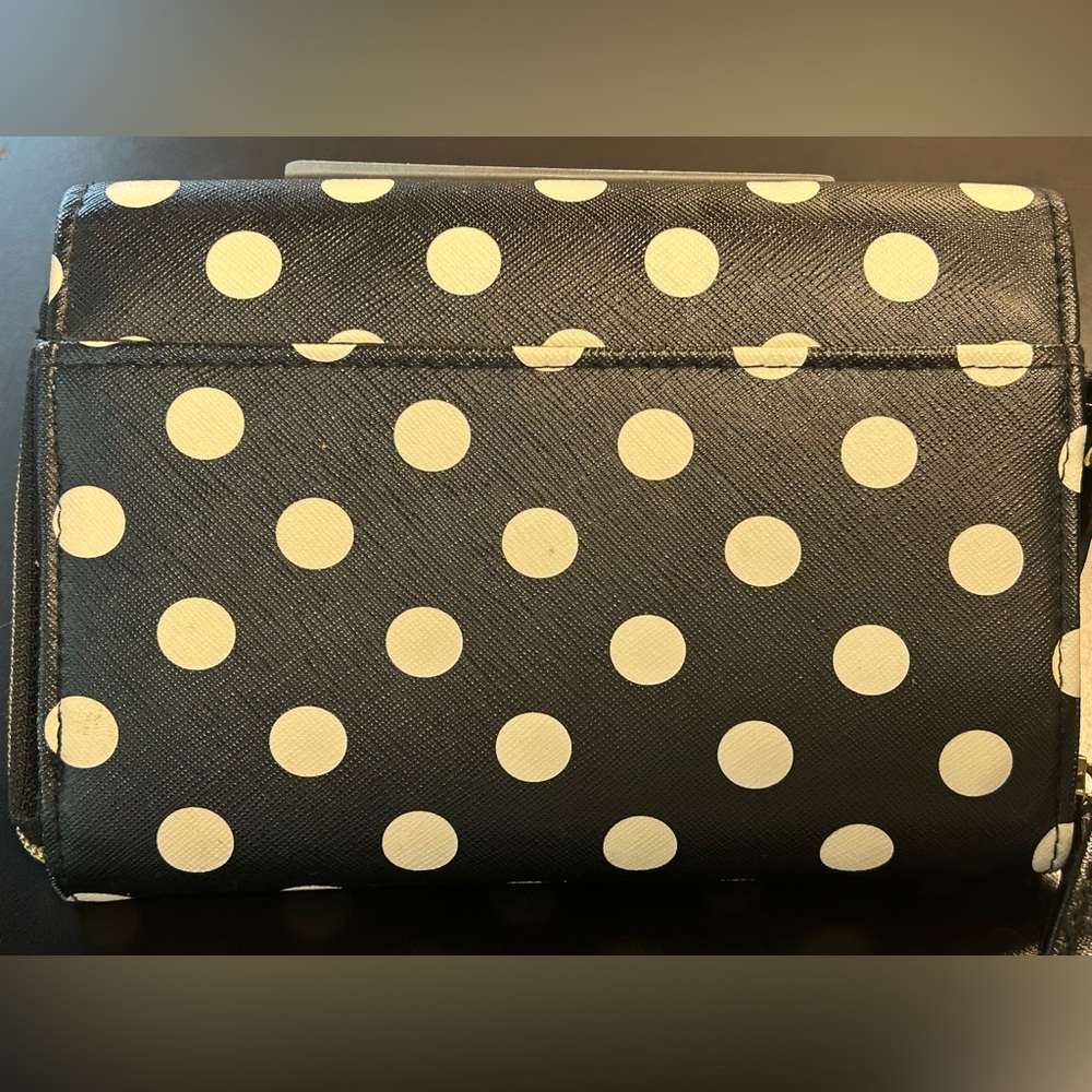 🐕3/20 Black and White Polka Dot Wristlet - Picture 6 of 11